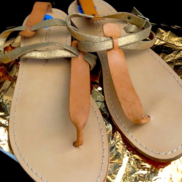 NEW NICCOLO VACARI LEATHER STRAPPY SANDALS - Picture 2 of 8